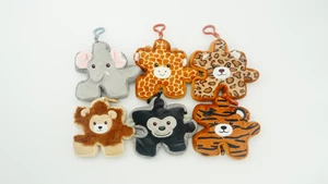 4" JUNGLE PLUZZLES W/CLIP- 48 CT